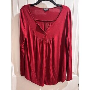 a.jesdani Top Womens Sz Large Jersey feel  Red